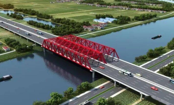 夏仕(shi)港大橋“導(dao)向”工程鋼(gang)梁順利拼(pin)裝