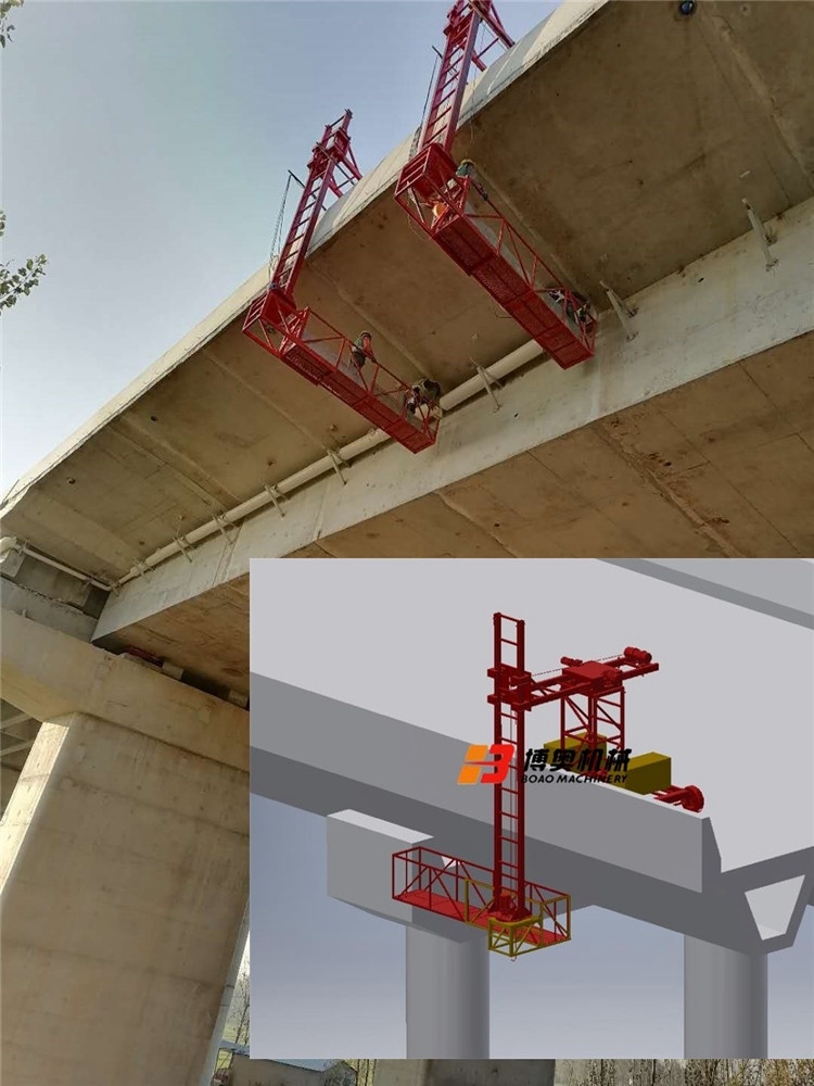 易白农业机械有限责任公司QA02型橋(qiao)面護欄排(pai)水管安裝(zhuang)台車